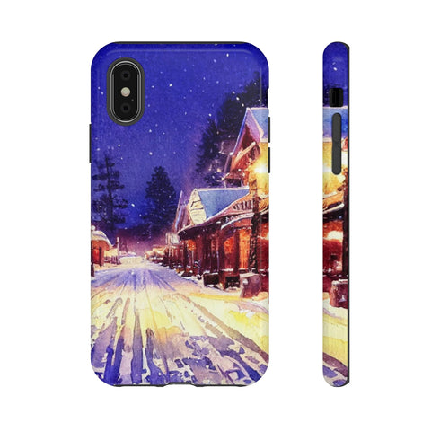 Estes Park After the Christmas Parade - Impact Resistant Phone Case iPhone XS Glossy